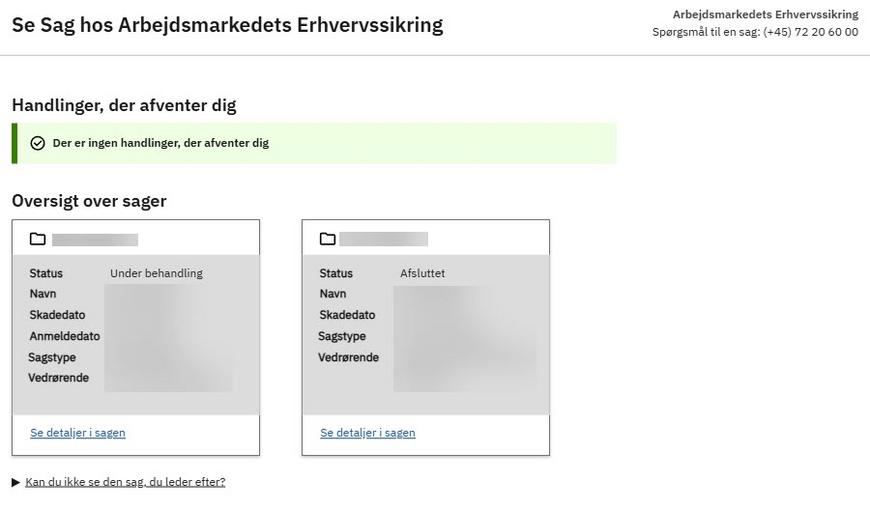 Se Sag - Sagsoversigt