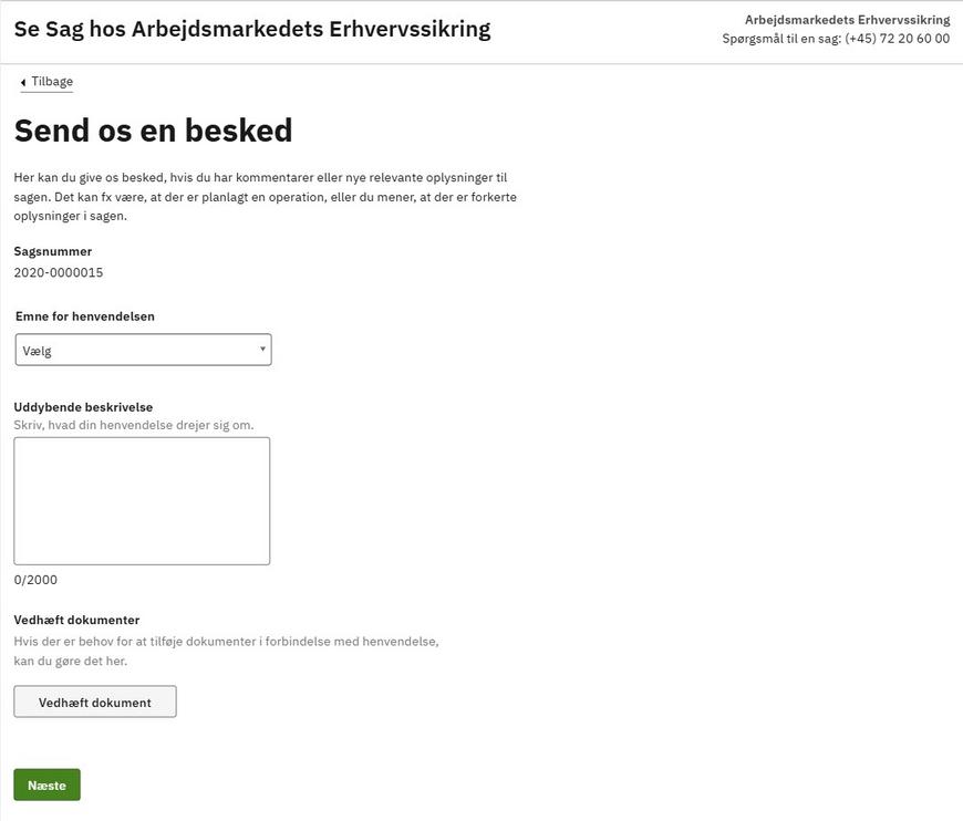 Se Sag - Send os en besked